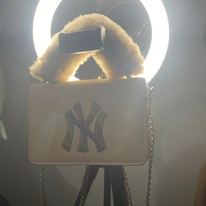 Pink crossbody purse